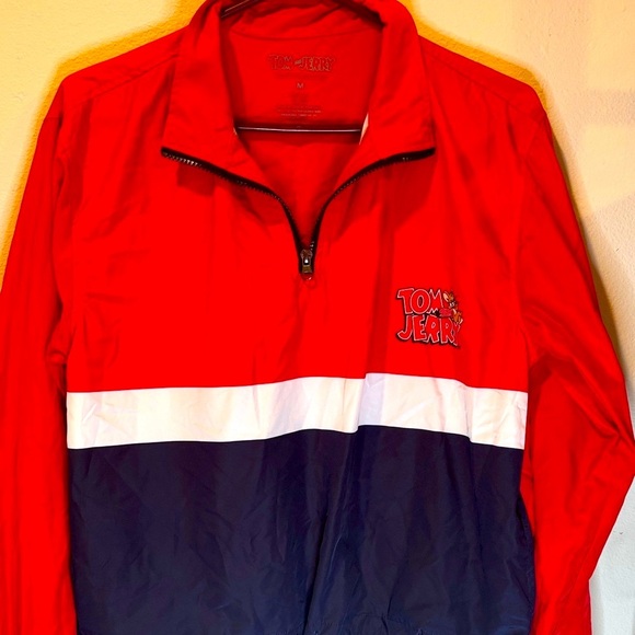 Red and Black Windbreaker for Men - Picture 6 of 6